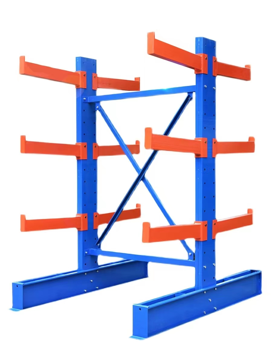 Steel Cantilever Pallet Racking Single Side Heavy Duty Multi-Level Corrosion Protection Garage Use CE Certified 500-3000kg Racks