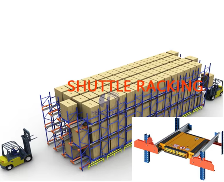 High-Density Shuttle Rack System Asrs 4-Way Shuttle Racking