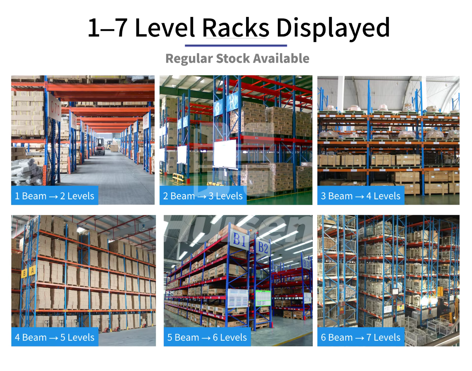 Robust Steel Teardrop Pallet Rack System 3000kg Loading Capacity 5 Layer Industrial Warehouse Storage Racking Powder Coated Rack