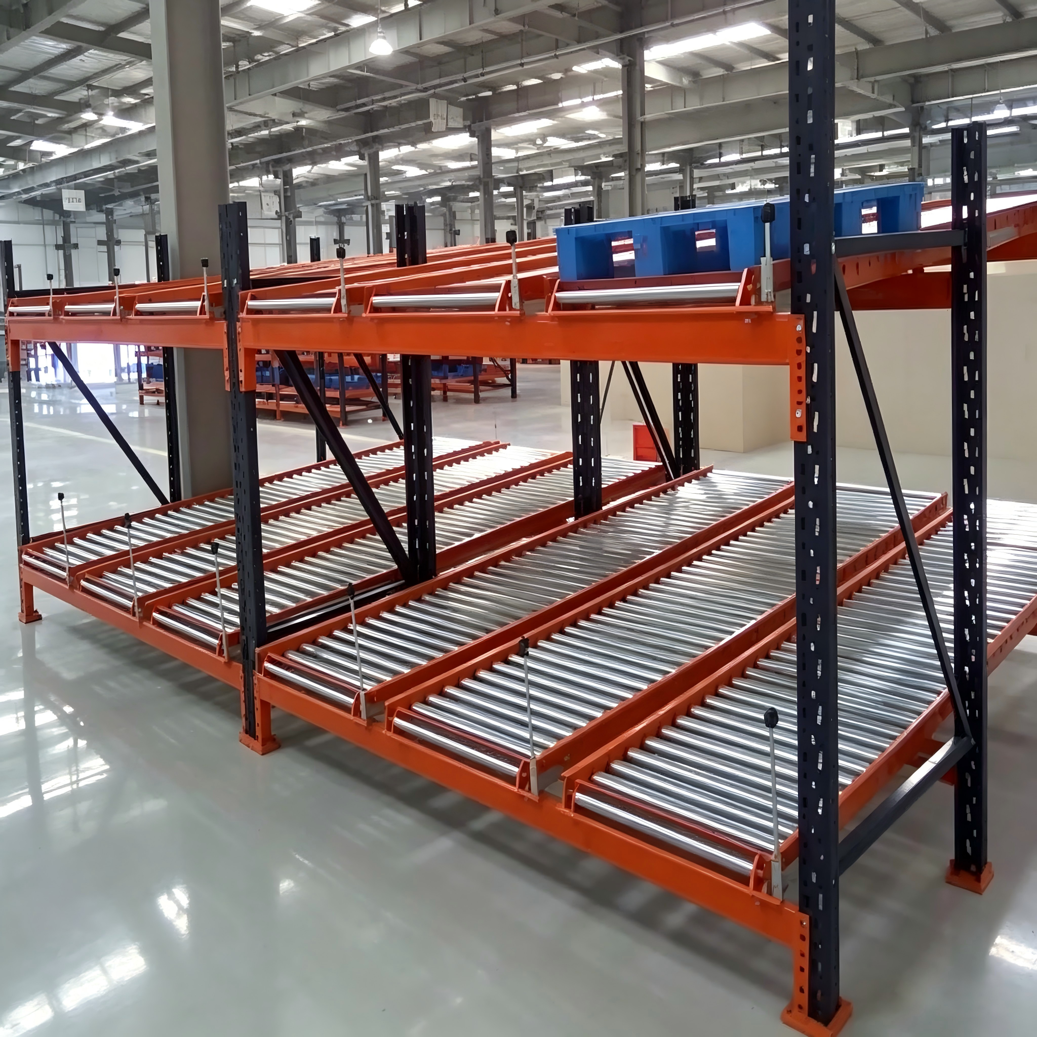 OEM ODM Custom Color Pallet Flow Gravity Racking With Free Professional Warehouse Layout Drawing for Global Importers