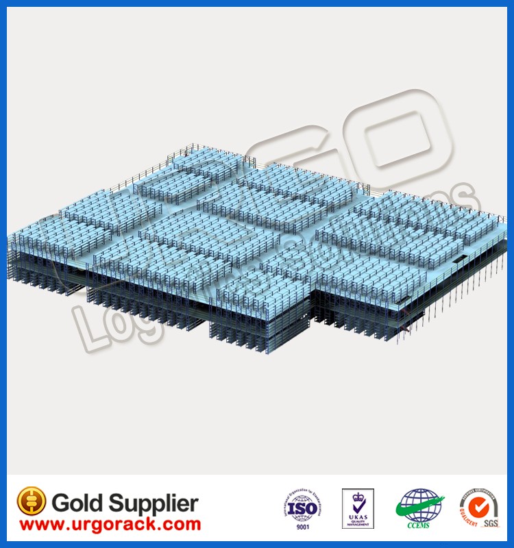Warehouse High Density Gravity Roller Pallet Flow Racking