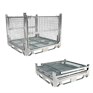 Customized Collapsible Warehouse Stillage Wire Mesh Pallet Cage