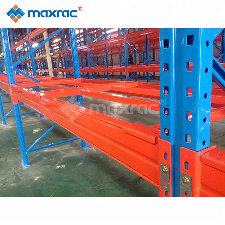 Heavy Duty Single Deep Industrial Selective Pallet Rack Steel Corrosion Protected Powder Coated Garage Storage Warehouse Racks
