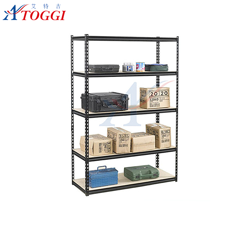 Factory Manufacture Folding Steel Slotted Angle Rack Shelf 5 Layers Multi-Level Corrosion Protection
