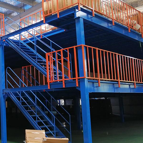 Peterack CE Certified Platform Floor Mezzanine Floor With Stair Steel Industrial Warehouse Floor Platform Pallet Racking