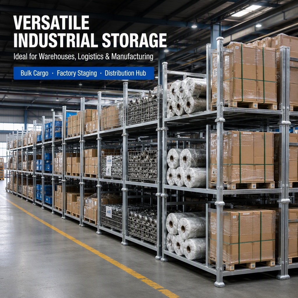 Stacking Rack Stackable Pallet Frame Warehouse Storage Rack Portable Pallet Racking Industrial Rack for Warehouse Storage