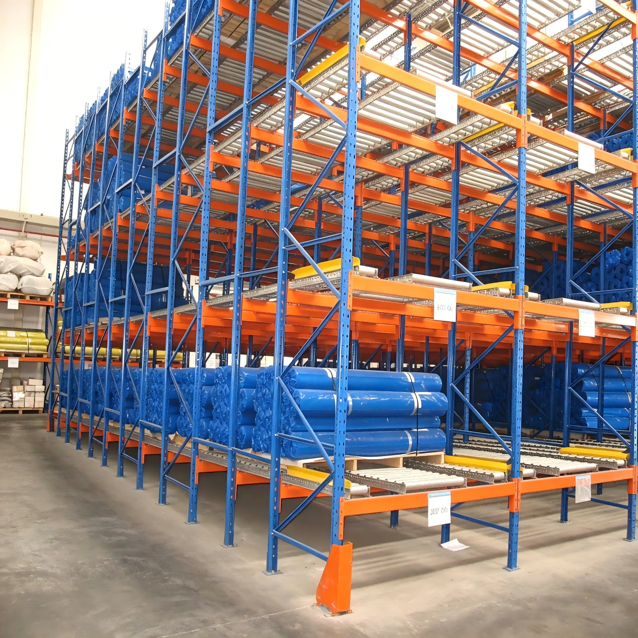 OEM ODM Custom Color Pallet Flow Gravity Racking With Free Professional Warehouse Layout Drawing for Global Importers