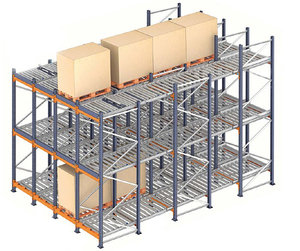 Gravity Pallet Racking System for Food Beverage Warehouse