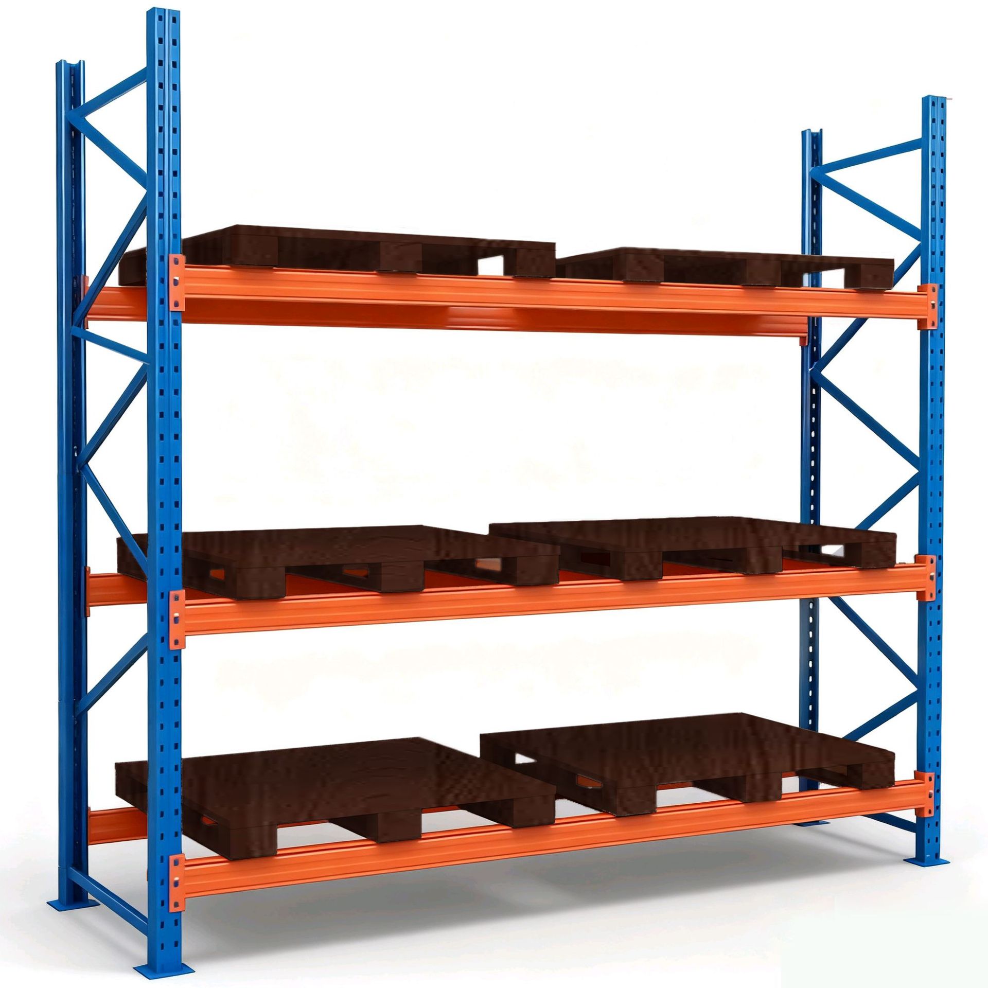 HY Garage Storage Factory Steel Warehouse Metal Van Rack System Heavy Duty Shelving Single Deep Industrial Pallet Rack Shelving
