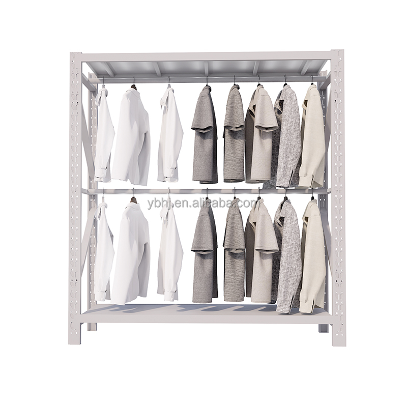 Yunbang Medium Duty Industrial Warehouse Adjustable Metal Stacking Racks Shelves for Clothes Small Parts
