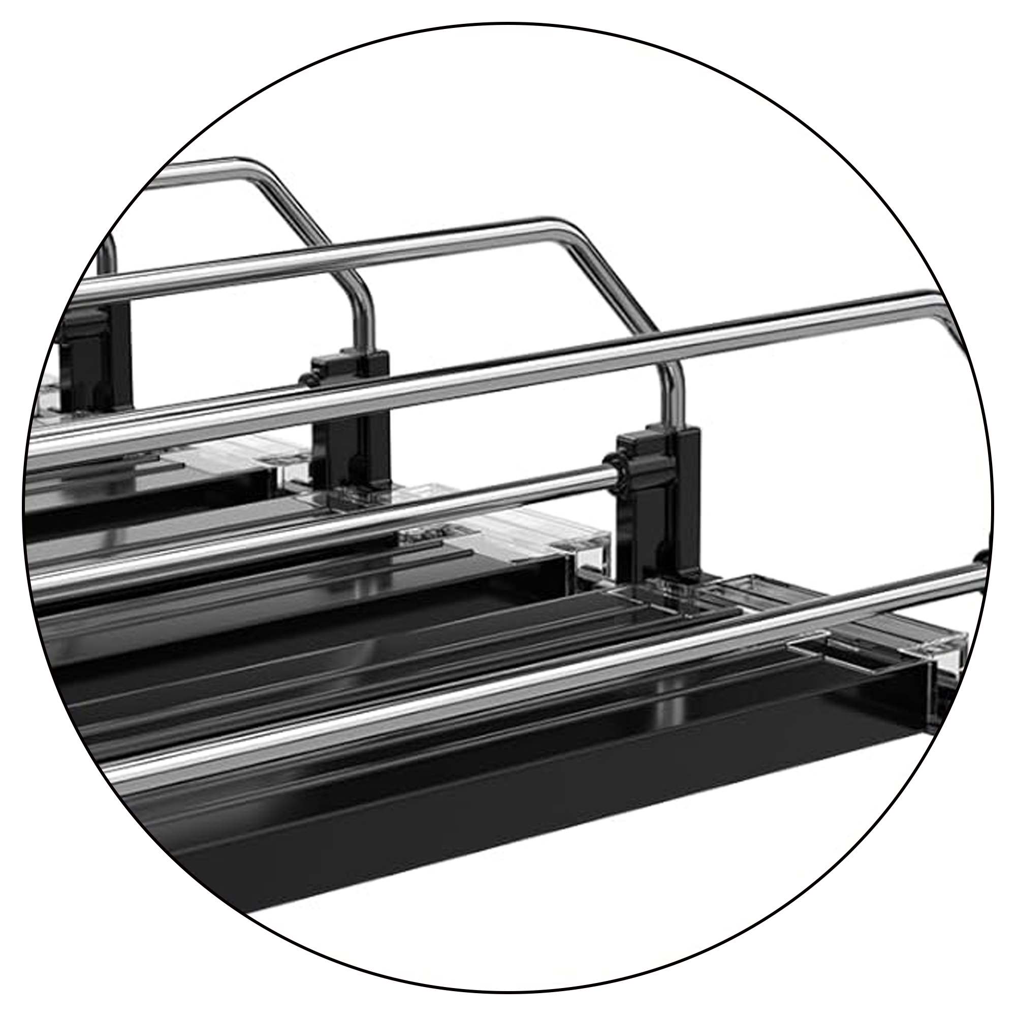 Hookei Plastic Gravity Roller Drink Shelf Pusher Spring Loaded Auto Push Track Soda Can Bottle Organizer For Retail Cooler Rack