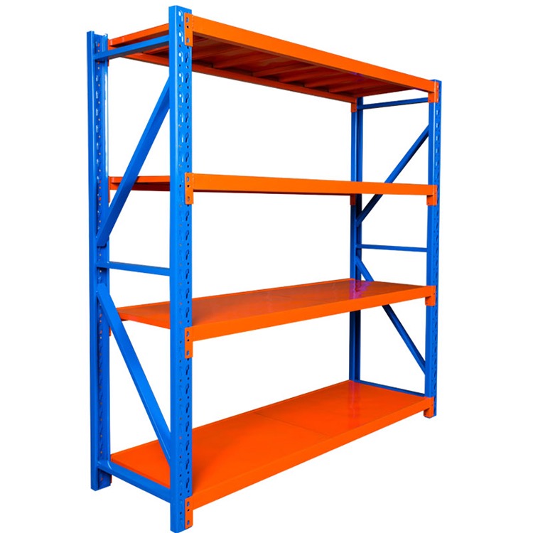 HUAWU Steel Boltless Shelving Rack 2000x600x2000mm 4-Layer 200kg Per Layer Medium Duty Industrial Storage System