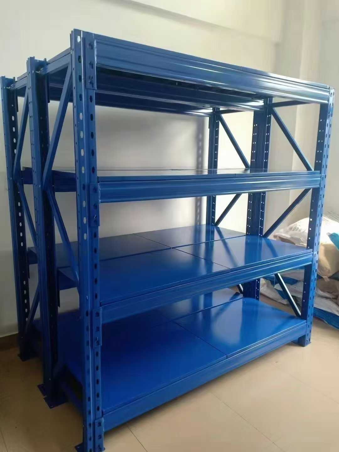 Manufacture Factory 4 Layers Metal Materials Light Duty Racks Warehouse Storage Racks