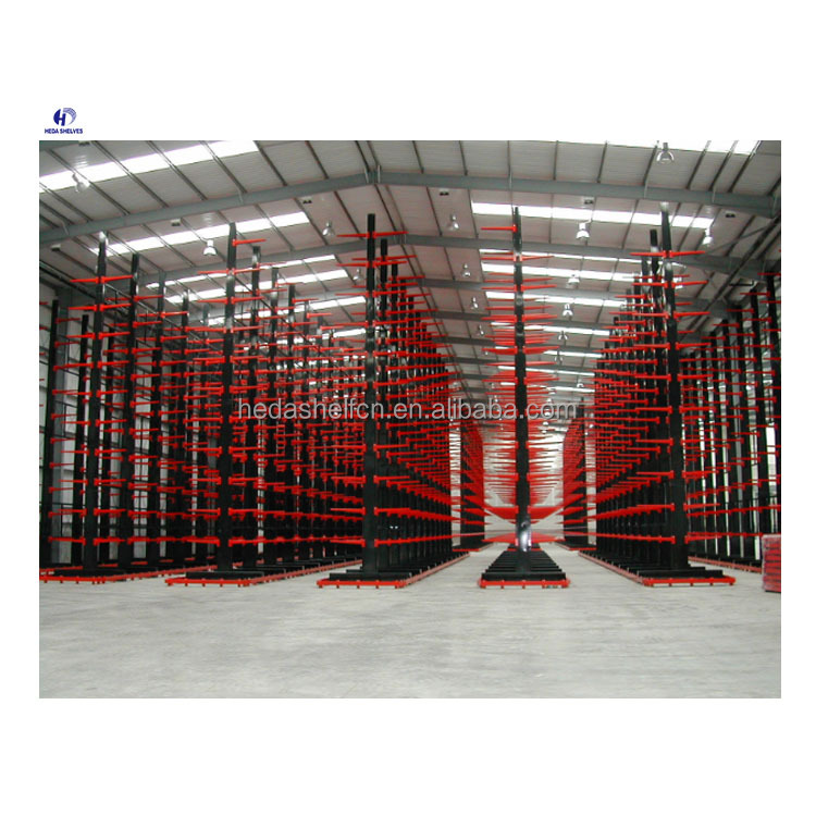 Single Sided Cantilever Rack Heavy Duty Cantilever Shelf Pallet Racking System Selective Steel Warehouse Tube Shelves