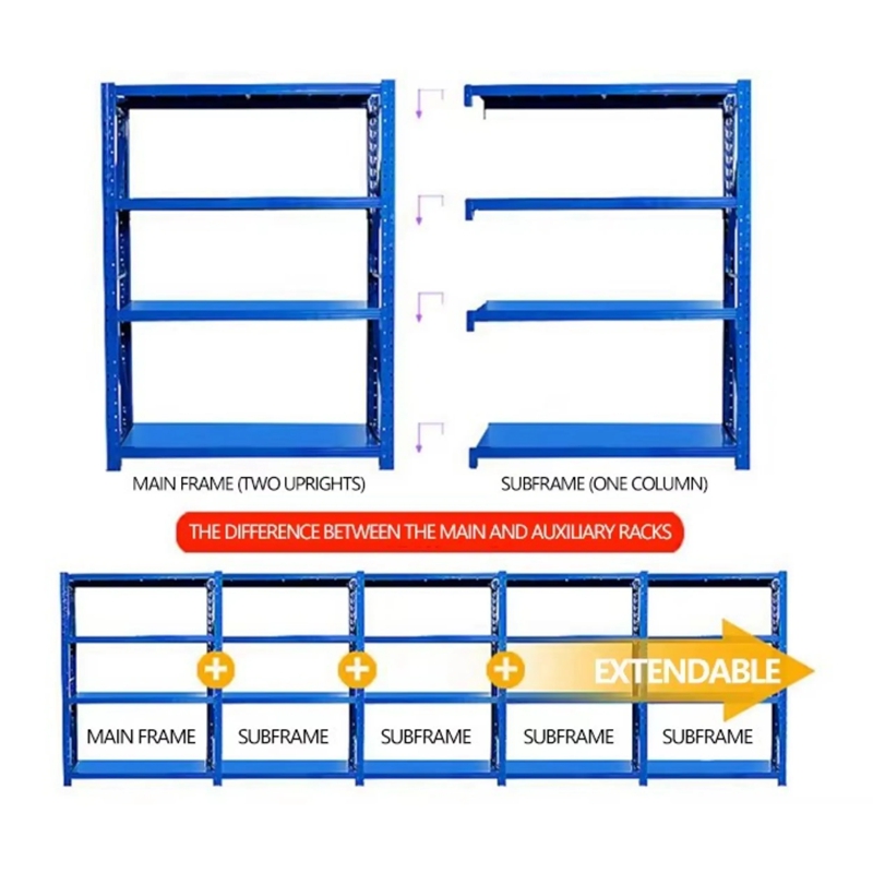 Long Span Multi-Function 5-Layer Steel Display Rack Heavy Duty Adjustable Features Durable Anti-Rust 500-800kg Capacity Wide Use