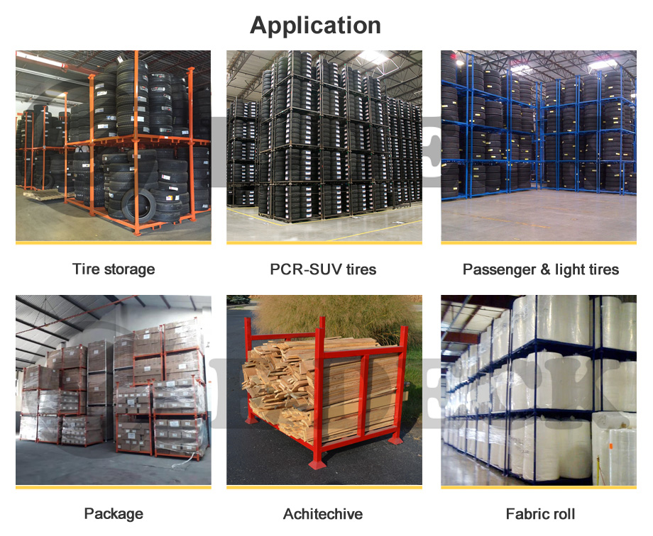 Customized Heavy Duty Metal Powder Coated Storage Steel Stacking Racks for Warehouse