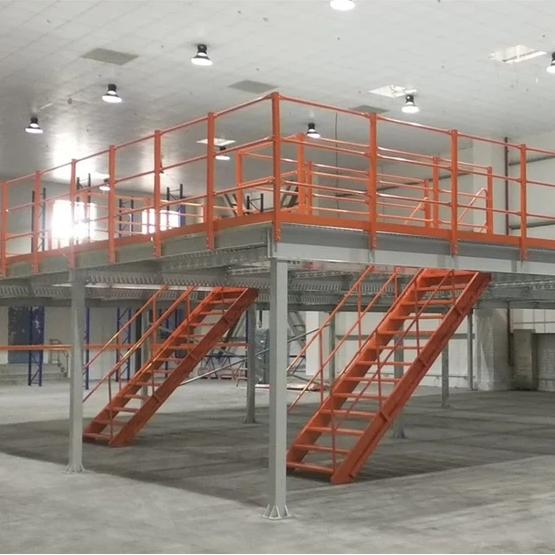 Peterack CE Certified Platform Floor Mezzanine Floor With Stair Steel Industrial Warehouse Floor Platform Pallet Racking