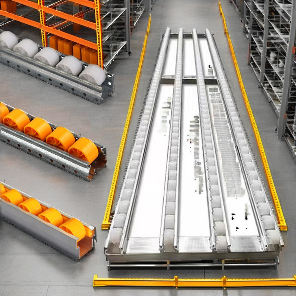 Langle Carton Flow Rack System Sliding Roller Shelf for Warehouse Storage Slide Warehouse Rack