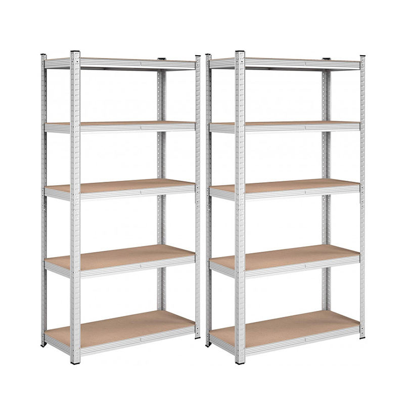 Iron Garage 4 Shelf 5 Tier Boltless Rivet Easy Assemble Adjustable Storage Shelf For Sale Metal