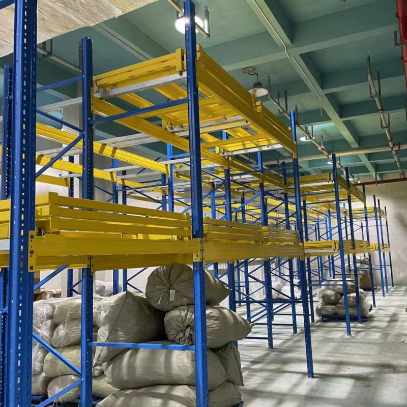 New Material Handling Pallet Racking Adjustable Metal Shelf and Racks Push Back Rack for Warehouse Equipment Push Back Racking