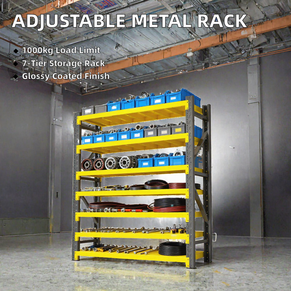 Low Price Durable 7-layer Anti Rust Heavy Duty Adjustable Metal Shelf And Racks Warehouse Storage Rack Shelf Longspan Shelf