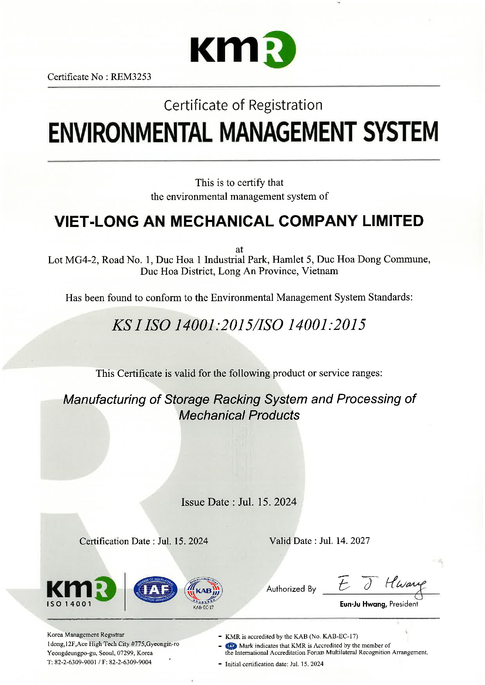 ISO Certification 1