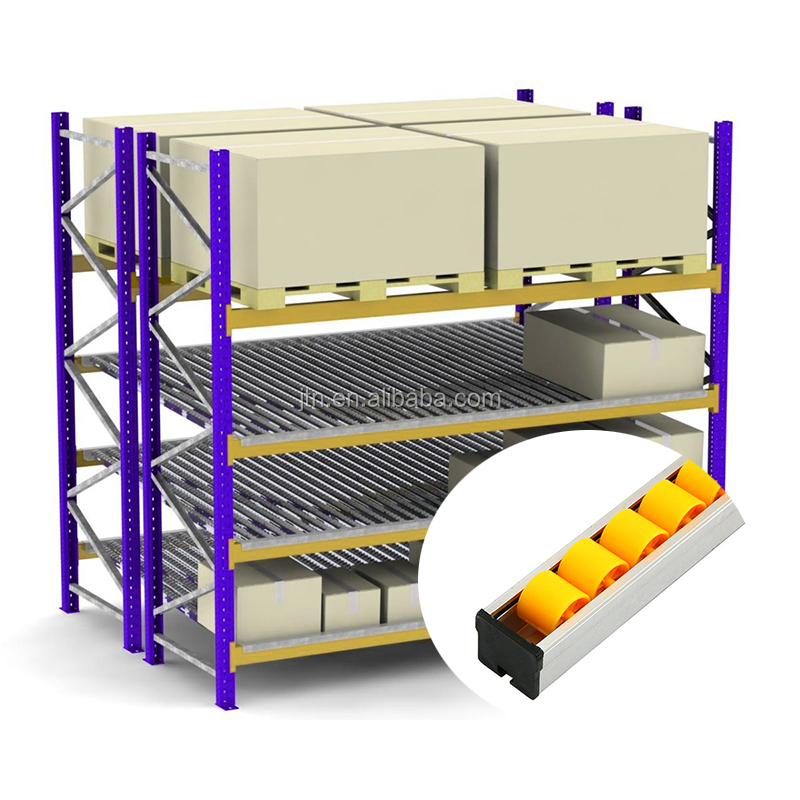 Carton Flow Rack Sliding Roller Shelf System Slide Warehouse Rack