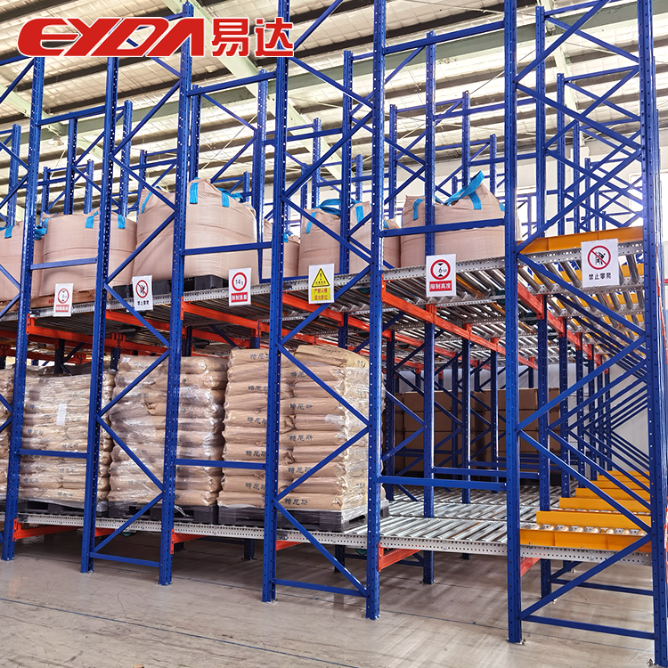 GuangZhou Factory OEM Service Adjustable Warehouse Storage Heavy Duty Pallet Gravity Flow Racking Roller Rack System