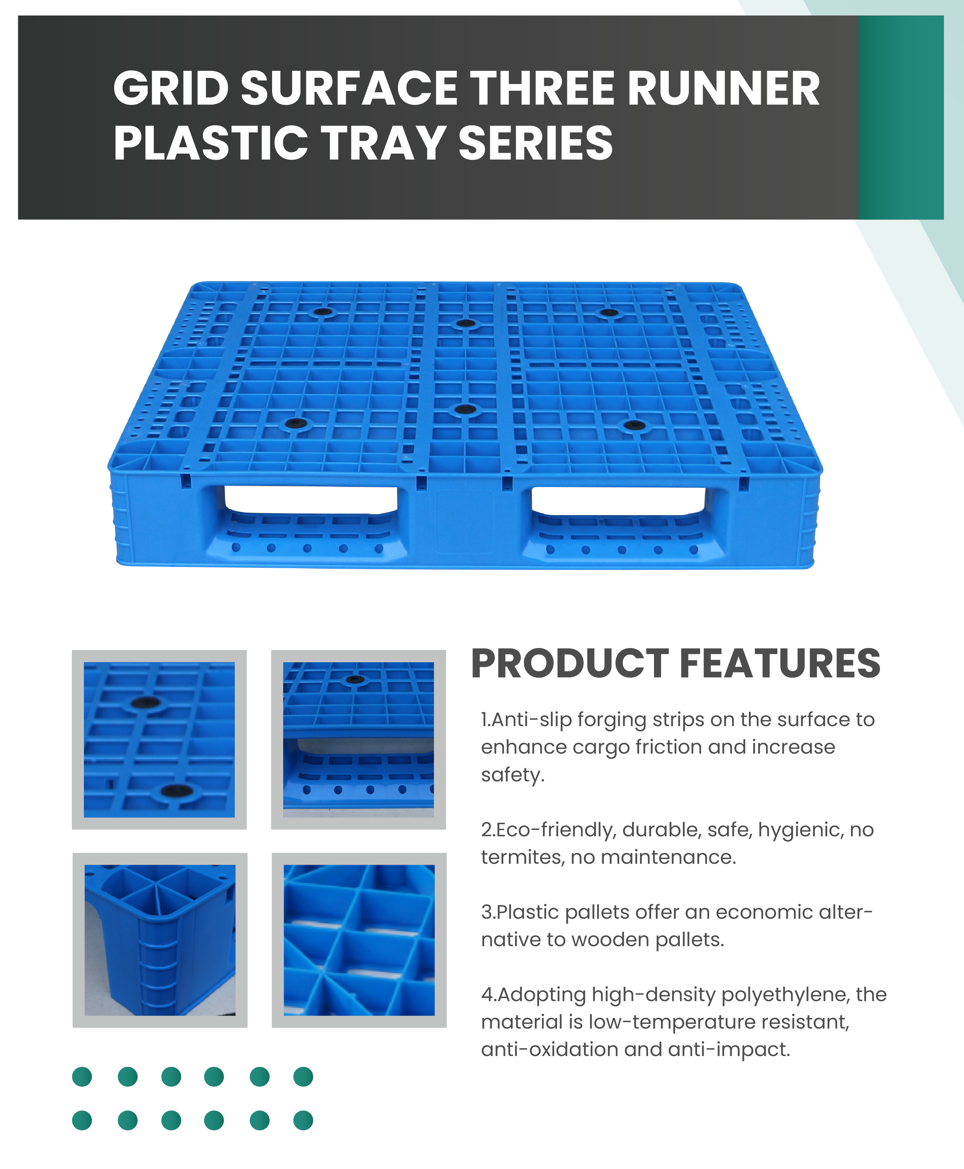 Plastic pallet product view 3