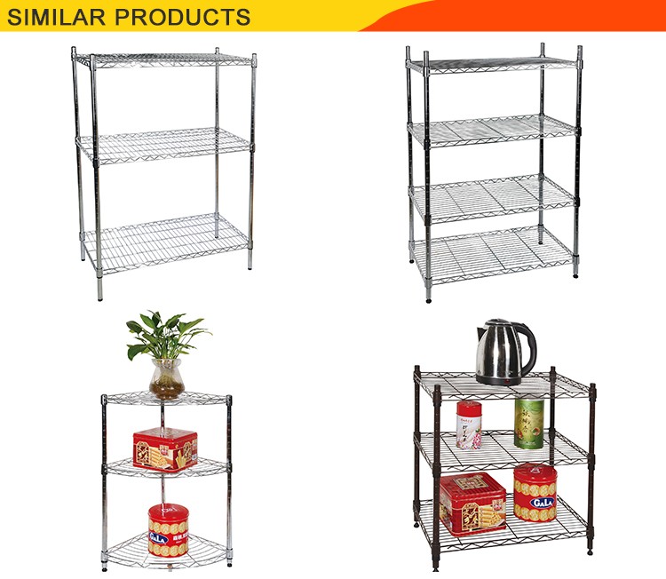 China Provide Metal Wire Narrow Shelving Rack With 5 Layers