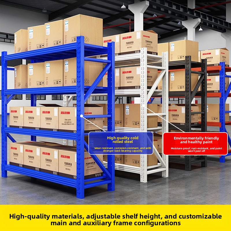 Warehouse Shelves Wholesale 3-Layer Cold Rolled Steel Epoxy Powder Coated Heavy Duty Storage Racks For Household Express