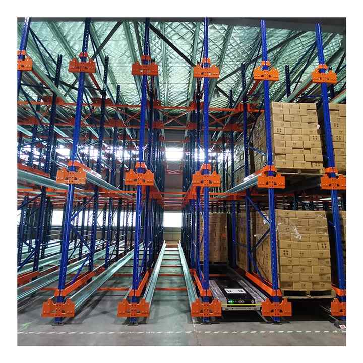FIFO Automatic Warehouse Pallet Racking System Storage Shelf Stacking Racks Shelves Radio Shuttle Racking For Cold Storage Room