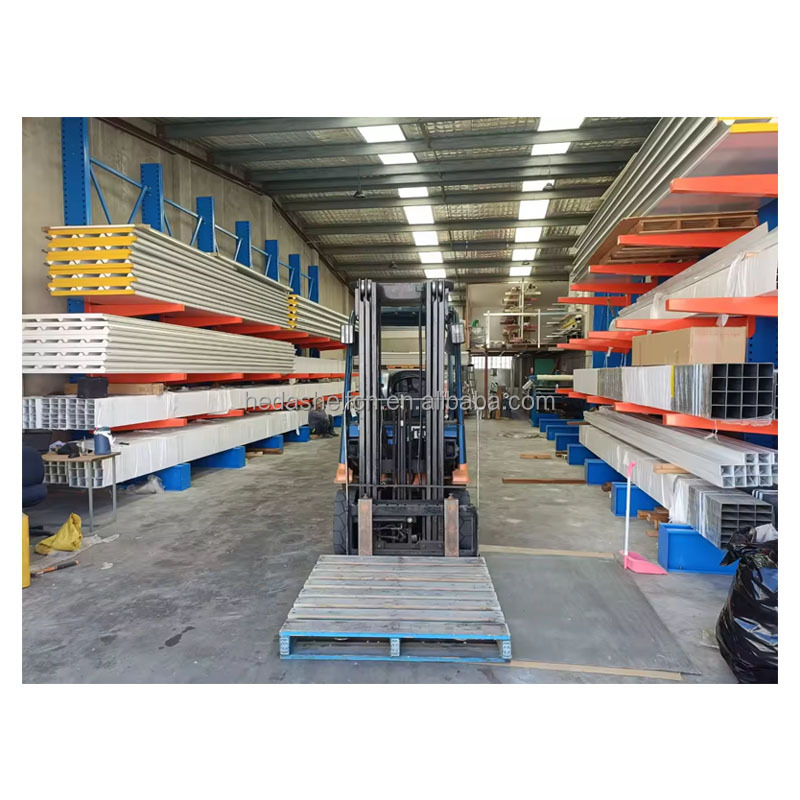 Single Sided Cantilever Rack Heavy Duty Cantilever Shelf Pallet Racking System Selective Steel Warehouse Tube Shelves