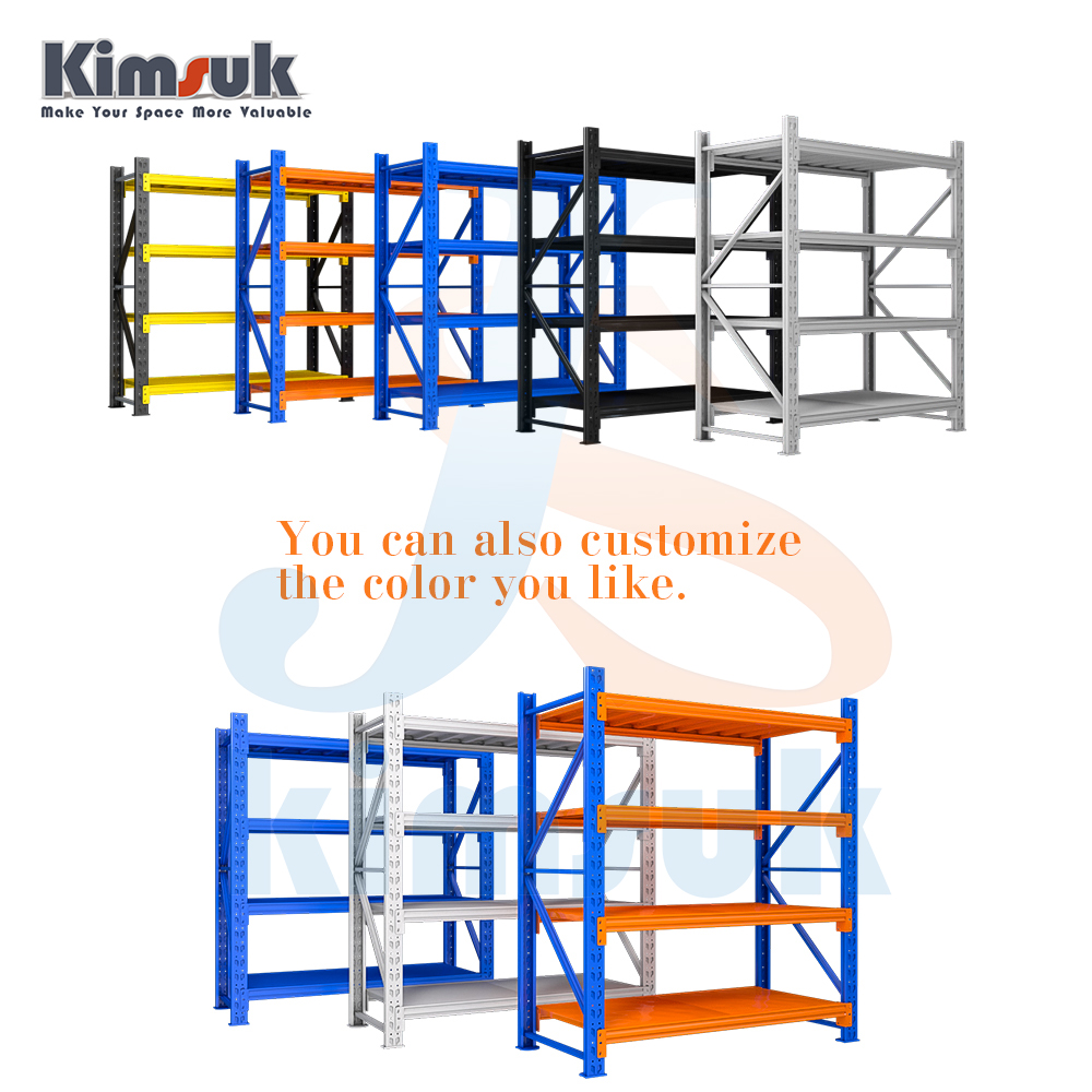 2000*600*2000mm Longspan Display Steel Shelving Medium Duty Stacking Racks &amp; Shelves For Garage Storage