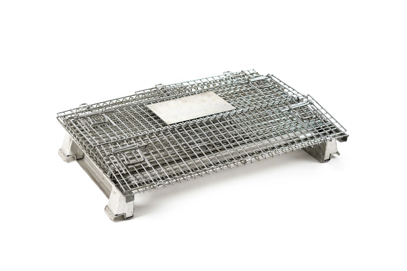 Galvanized Coated Wire Mesh Stacking Pallet Warehouse Foldable Wire Container