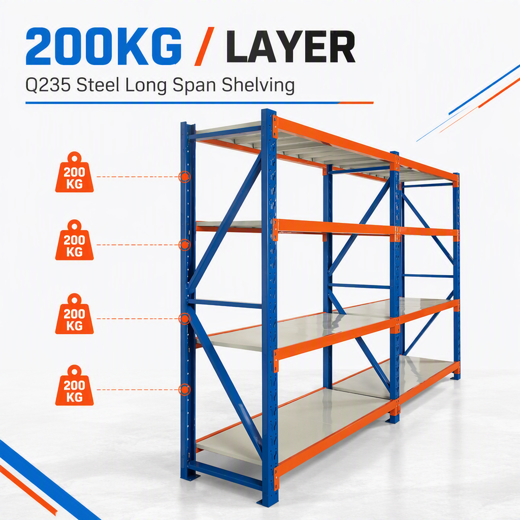 Boltless Metal Shelving Detail Shot - Beam and Upright Connection