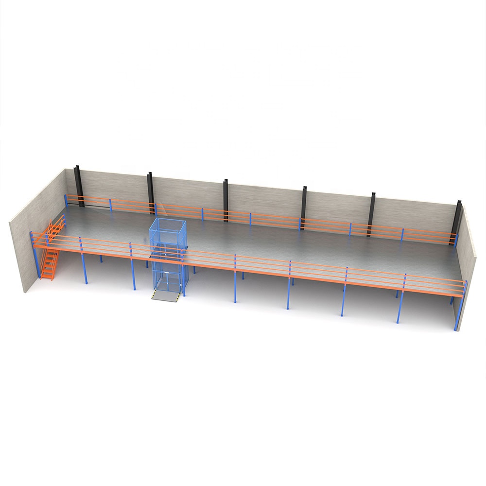 Warehouse Storage Steel Mezzanine Rack System 2-Layer Anti-Rust Multi-Level Platform Heavy Duty Industrial Use 300kg/sqm Load