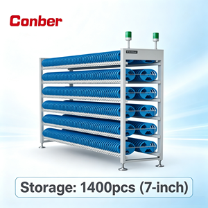 Conber Smart Pick To Light SMT Reel Storage Rack With Multi-color LED And Motor Core For Electronic Component Reel Warehouse