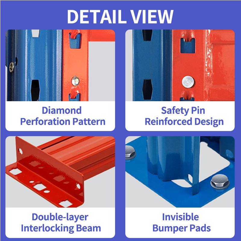 Pallet Rack Heavy Duty Clip Type Forklift Compatible Mezzanine Boltless Snap Shelving Industrial Warehouse Rack Cold Rolled