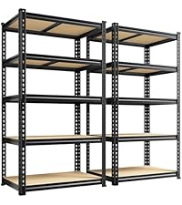 5 Layer Industrial Storage Shelving Racks Heavy Duty Adjustable Boltless Rivet Rack Corrosion Protection Warehouse Powder Coated