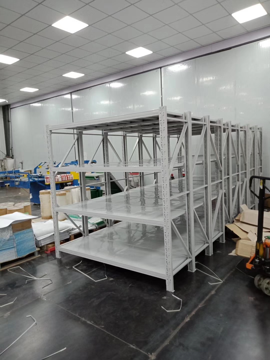 Adjustable Industrial Warehouse Light Duty Steel Slotted Angle 5 Layer Shelving Rack System with 500KG Capacity 10 Year Warranty