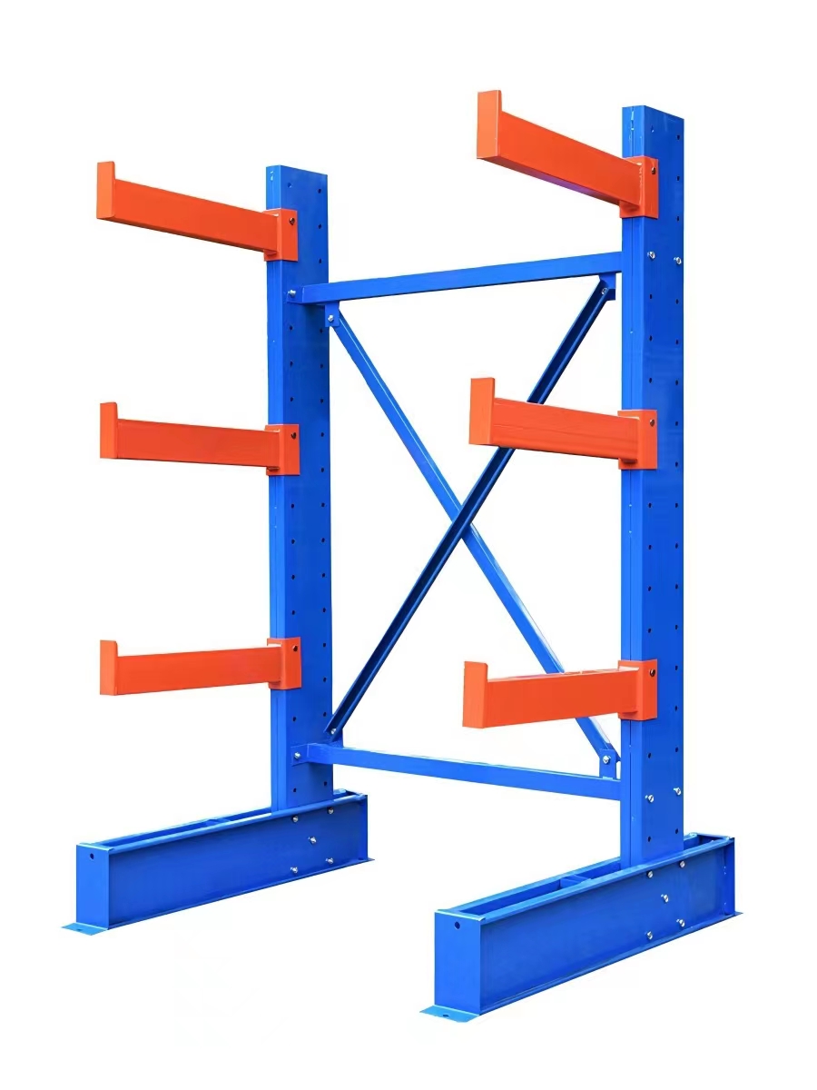 Steel Cantilever Pallet Racking Single Side Heavy Duty Multi-Level Corrosion Protection Garage Use CE Certified 500-3000kg Racks