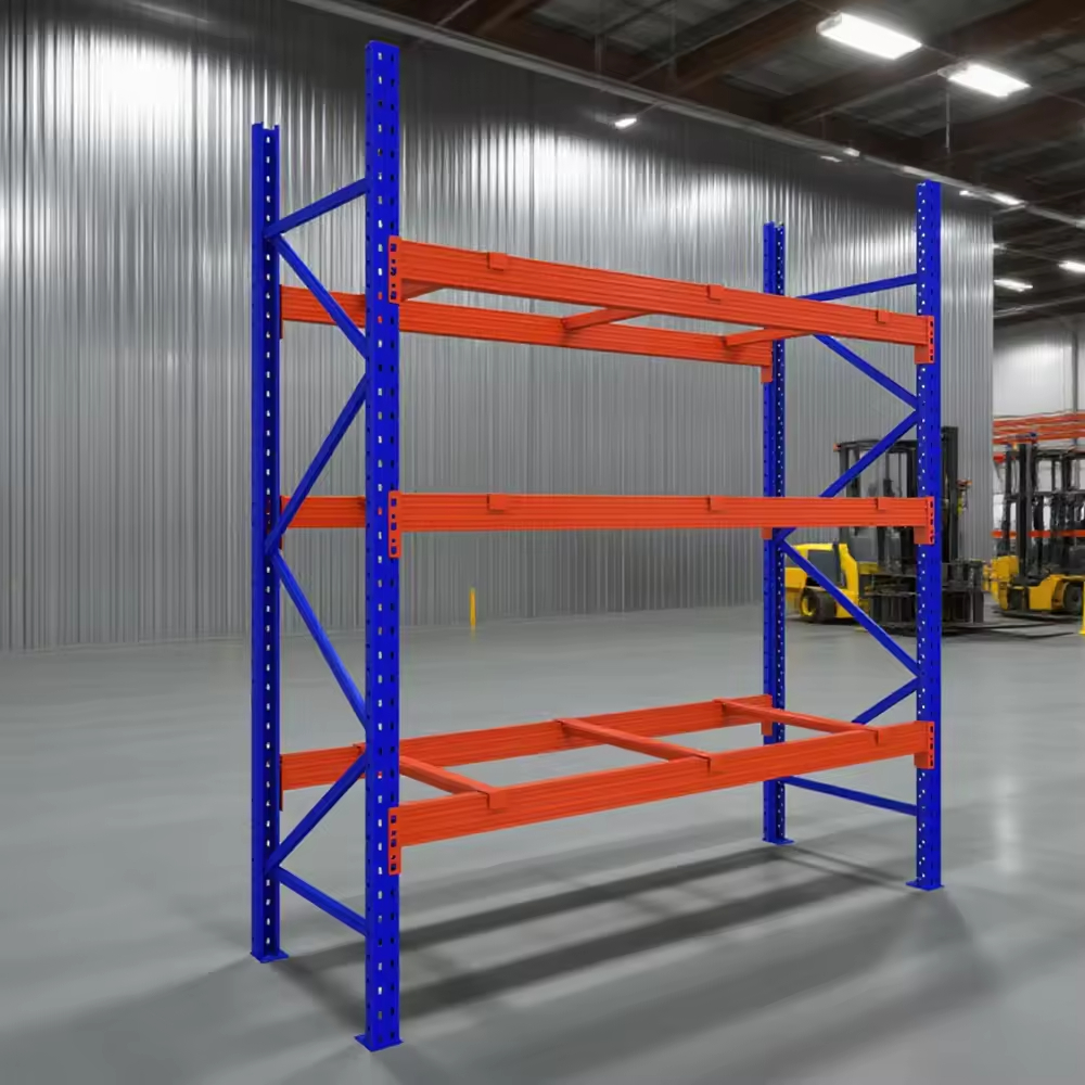 Heavy-Duty Light Duty 5-Layer Drive-In Pallet Rack with Ceiling Mount for Supermarket Durable Steel Grocery Shelves