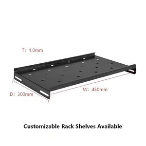 OEM Custom 19" Rack Shelf 1U 2U 3U 4U Cantilever Fixed Server Cabinet Tray 1.5mm SPCC Steel