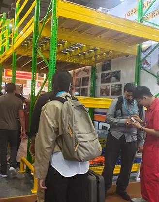 Warehouse logistics booth interaction