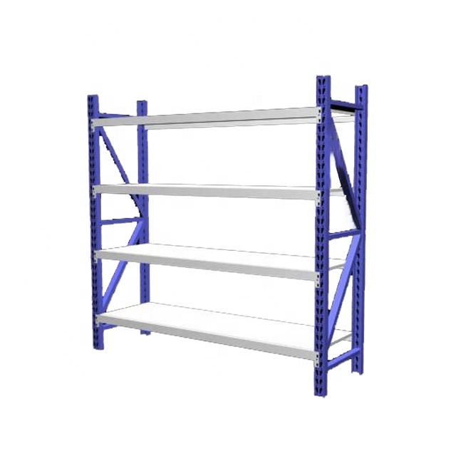 500kg Adjustable Boltless Steel 4-Tier Medium-Duty Wide-Span Shelving System for Garage Storage Cabinets