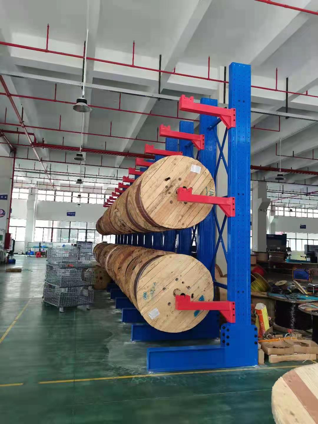Heavy-duty Cold-Rolled Steel Plate Mobile Adjustable Thickened Laminated Board Cantilever Shelving Racks for Long Items