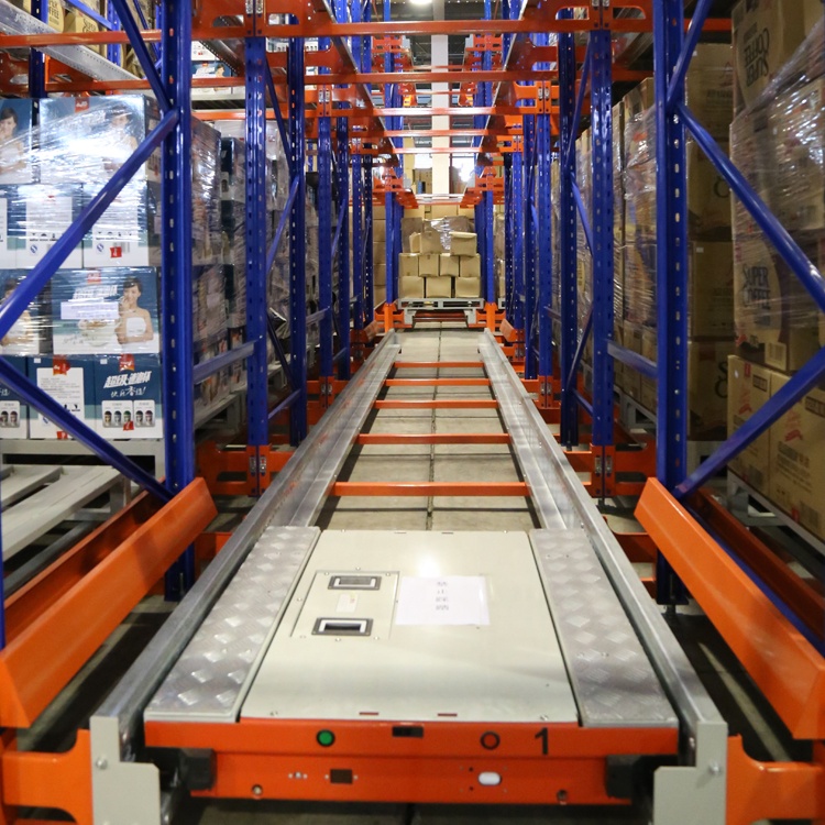 High Density Automated Warehouse Storage FIFO &amp; FILO Pallet Radio Shuttle Racking System For Industrial Raw Material Storage