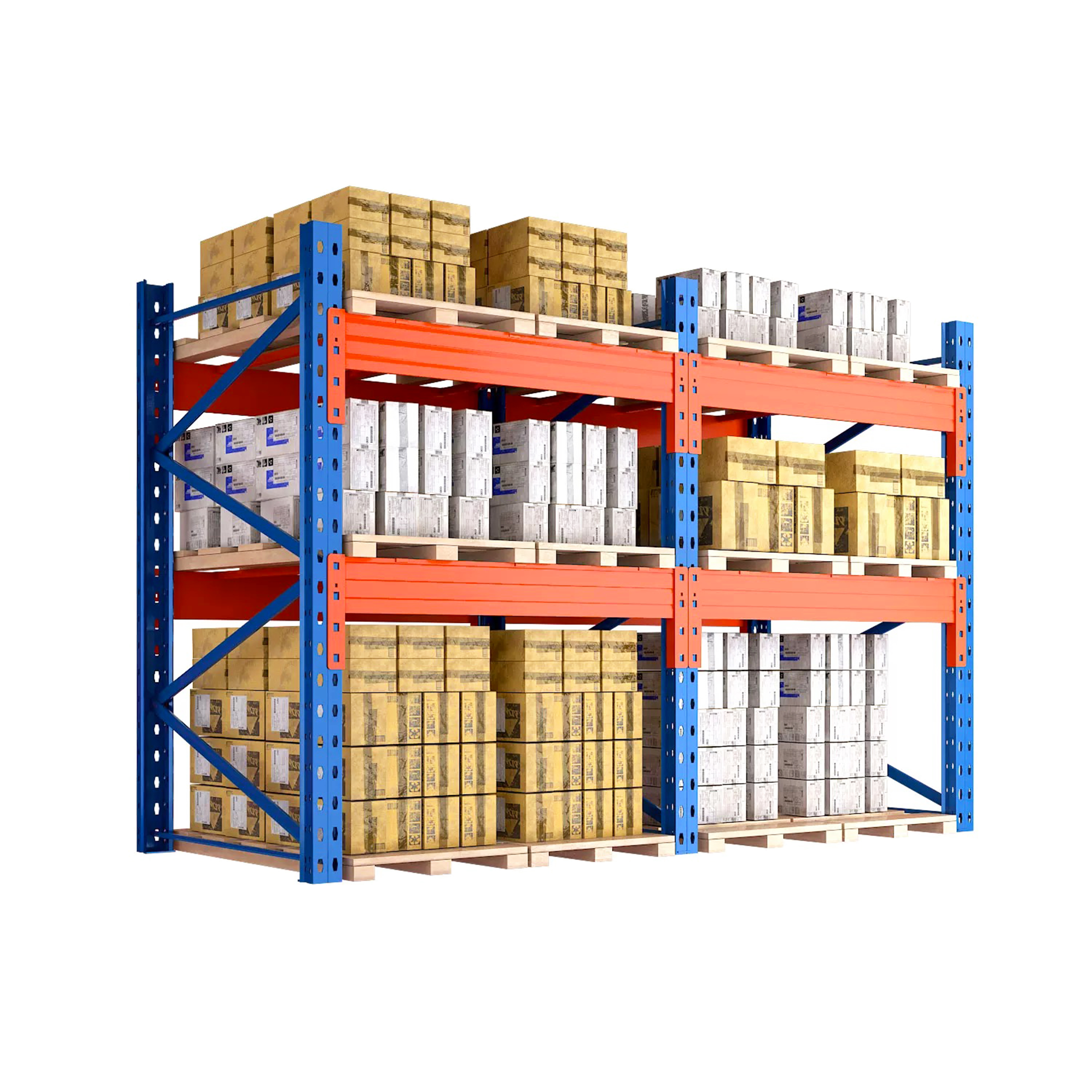 Heavy Duty 5 Steel Warehouse Rack Anti-rust Multi-functional Space-saving Narrow Aisle Racking Ensamblados Sin Tornillos for