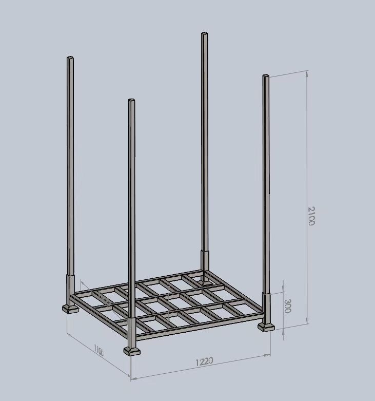 Manufactures Cold Room Vertical Stackable Pipe Rack System Transport Storage Metal Pallet Racking Stacking Racks